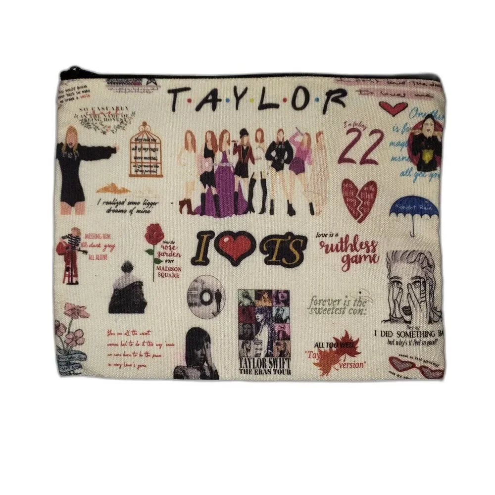 Taylor Swift Zippered Make Up Cosmetic Bag